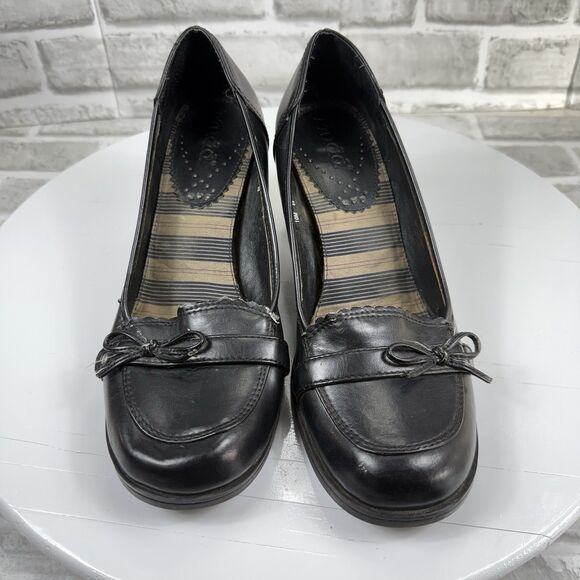 Mudd Vintage Yatima Women's 10 Chunky Platform Bow Oxford Black Block Heels - Picture 8 of 13